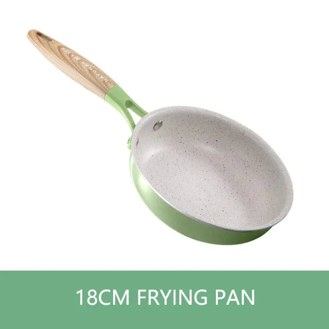 Non Stick Frying Pan With Wooden Handle