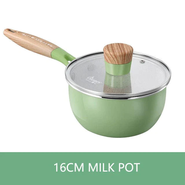 Non Stick Frying Pan With Wooden Handle