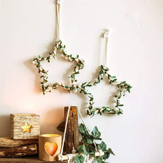 Nordic Macrame Stars With Leaves