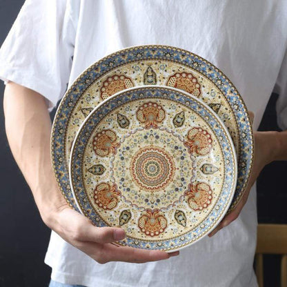 Nordic Mandala Ceramic Plate Plates