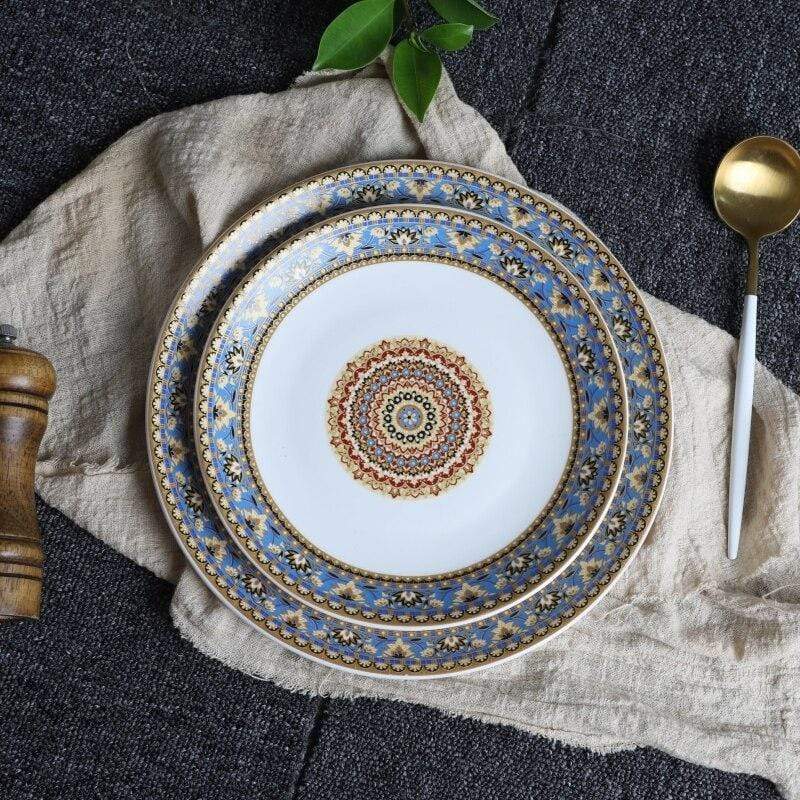 Nordic Mandala Ceramic Plate Plates