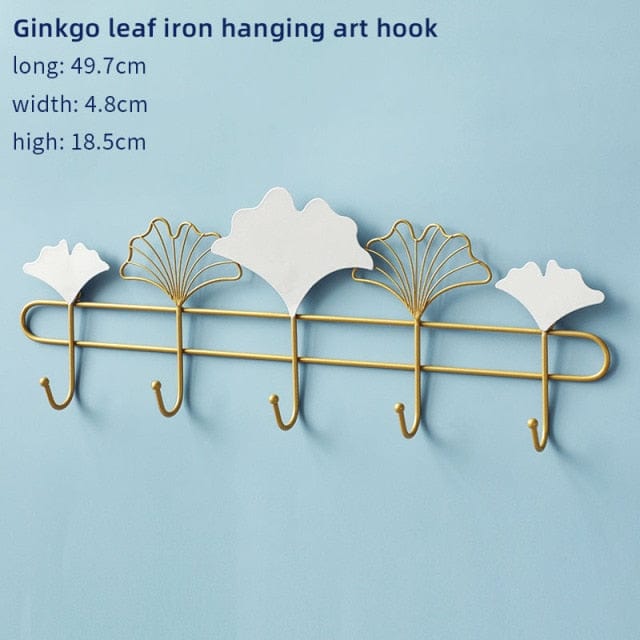 Nordic Metal Iron Leaf Hook