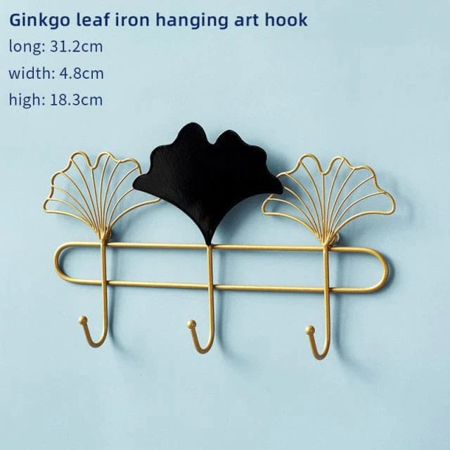 Nordic Metal Iron Leaf Hook