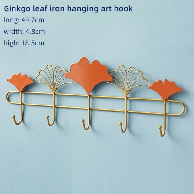 Nordic Metal Iron Leaf Hook