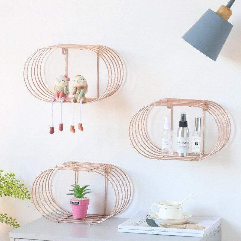 Nordic Oval Iron Wall Shelf