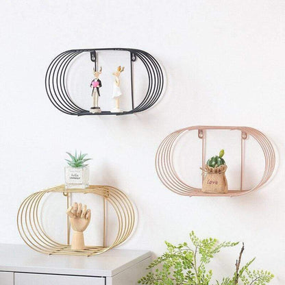 Nordic Oval Iron Wall Shelf