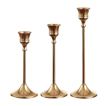 Nostalgic Bronze Candle Holders