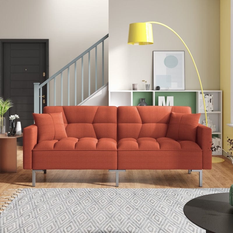 Nova Linen Futon Upholstered Sofa