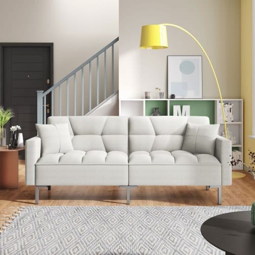 Nova Linen Futon Upholstered Sofa