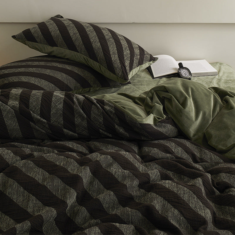 Waffle Jacquard Cotton Duvet Sheets Set