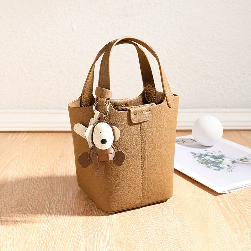 Vielseitige Bucket Bag aus Leder