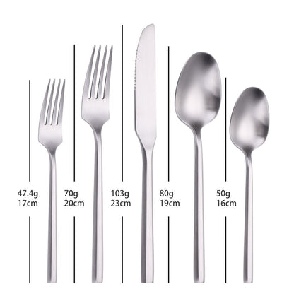 Monarque Matte Silver Luxury Cutlery Set