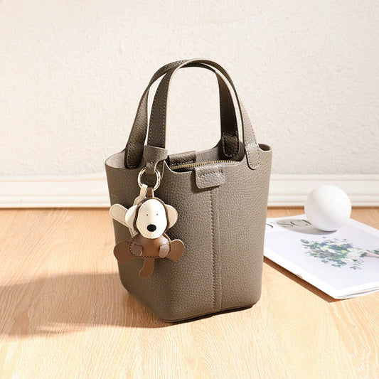 Versatile Bucket Leather Bag