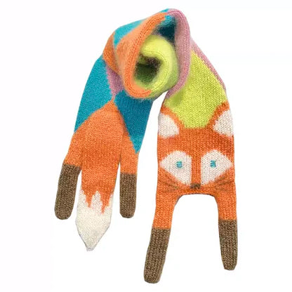 Animals Cartoon Knitted Scarves