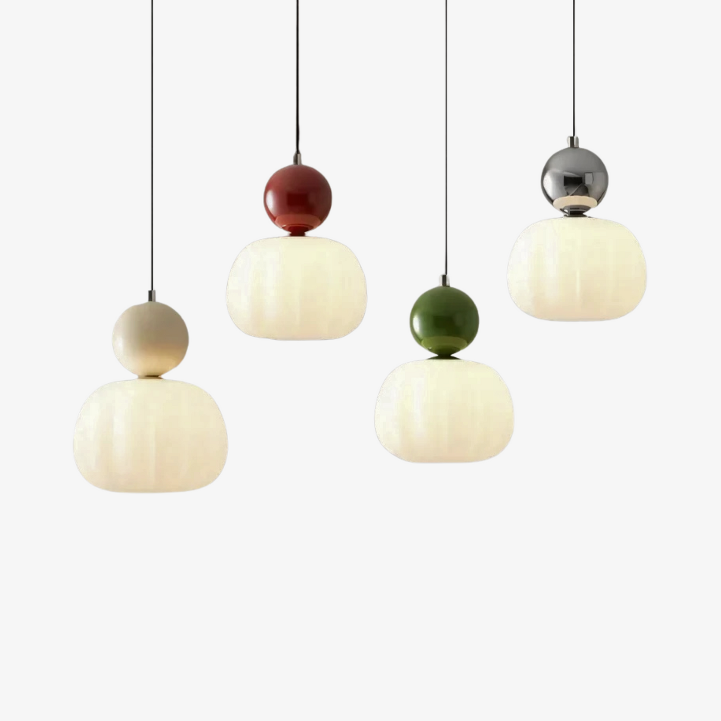 Fluted Opaline Glass Pendant Light