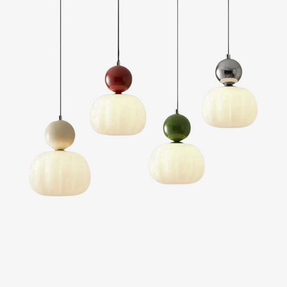 Fluted Opaline Glass Pendant Light