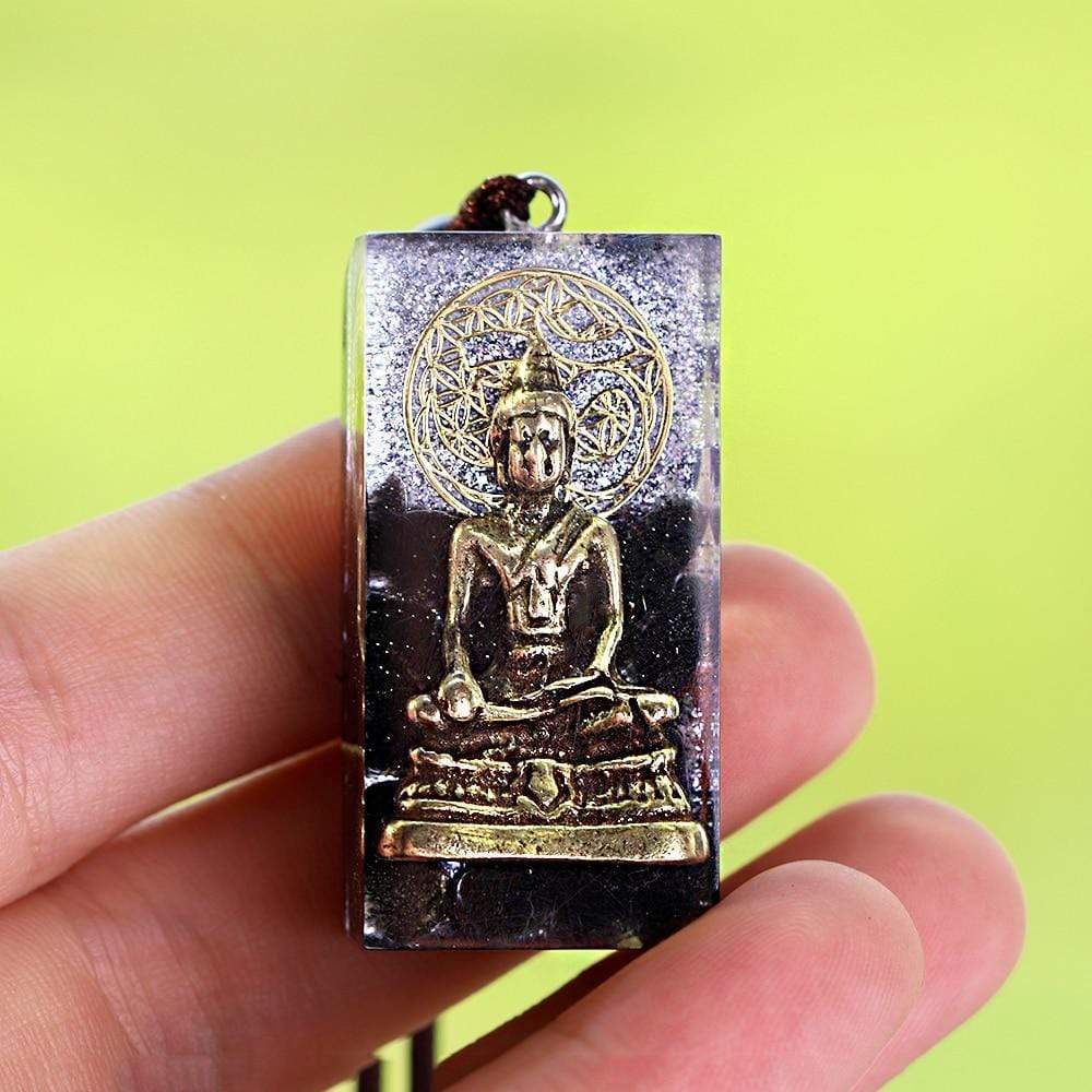 Obsidian Buddha Orgone Necklace Necklace