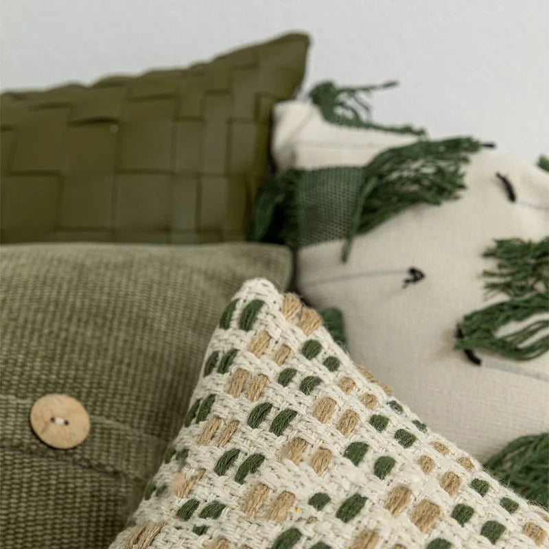 Olive Green Sofa Pillowcase