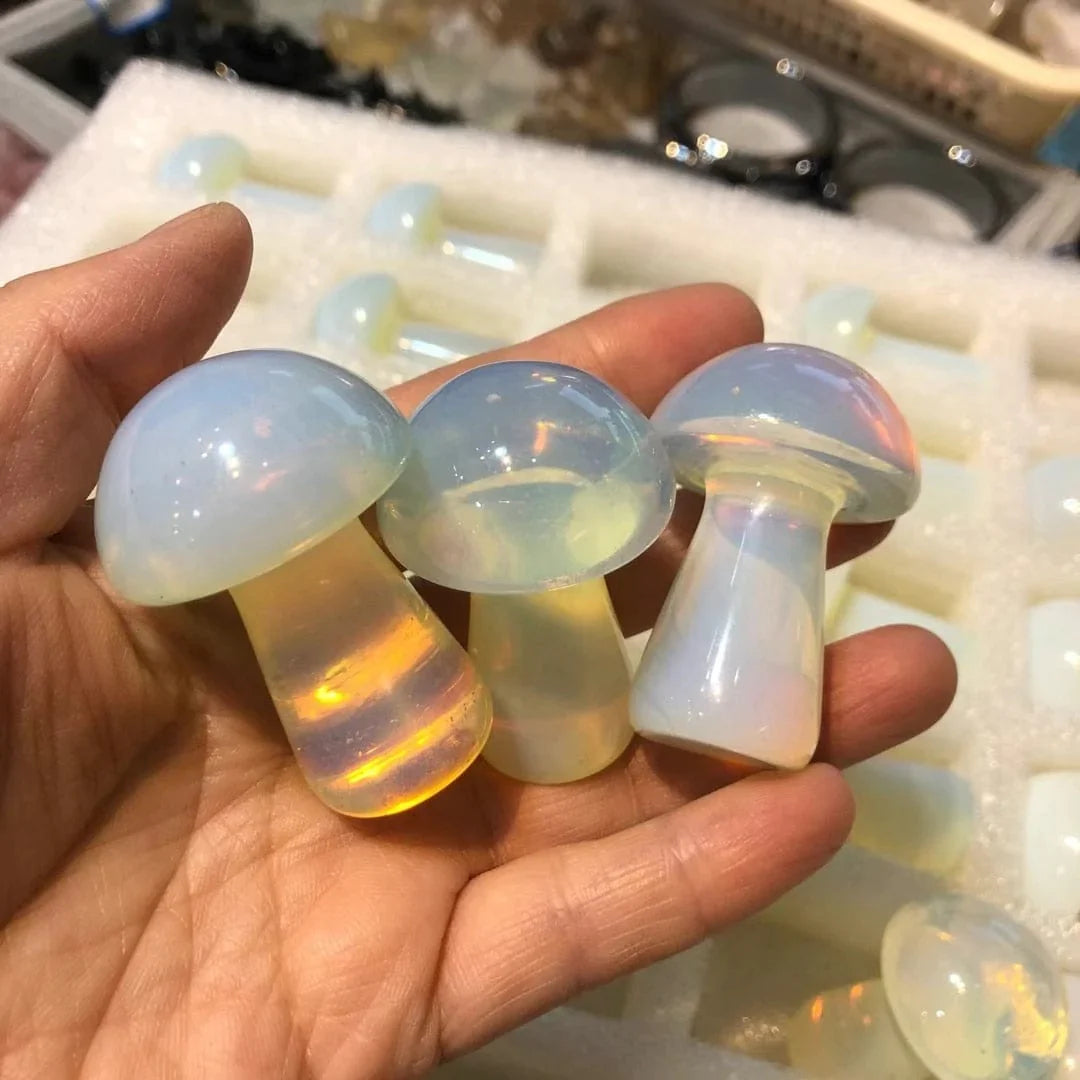 Opalite Mushroom Carving Crystal