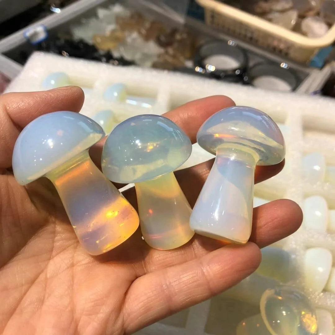 Opalite Mushroom Carving Crystal