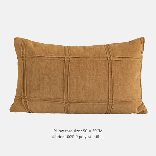 Orange Lumbar Cushion Cover Pillowcase