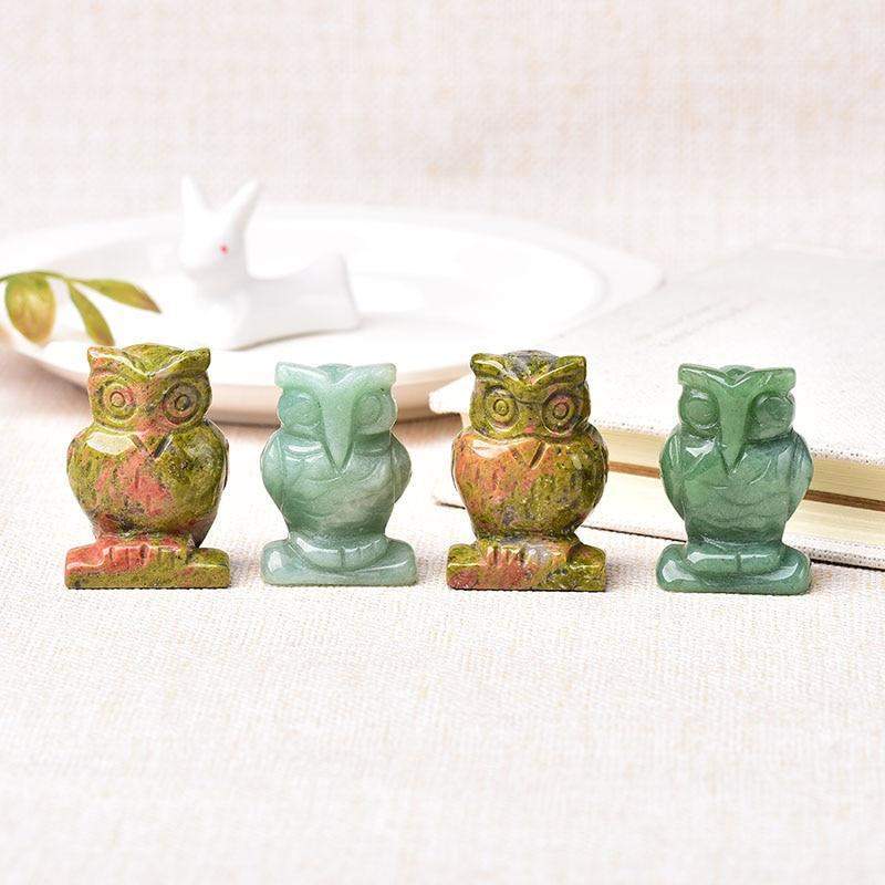 Owl Shaped Crystal Stones