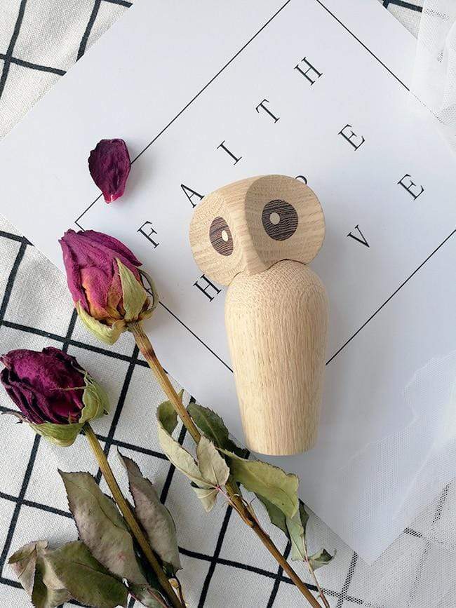 Owl Wood Figurines