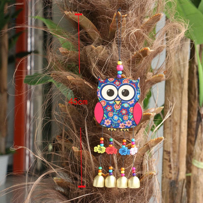 Painted Animals Wooden Wind Chime