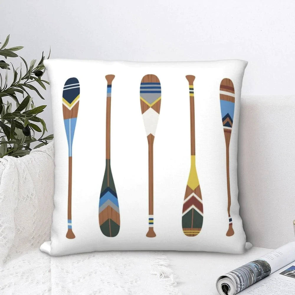 Painted Oars Cushion Cover