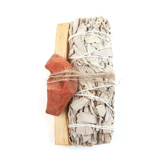 Palo Santo, Sage & Red Jasper Crystal Bundle