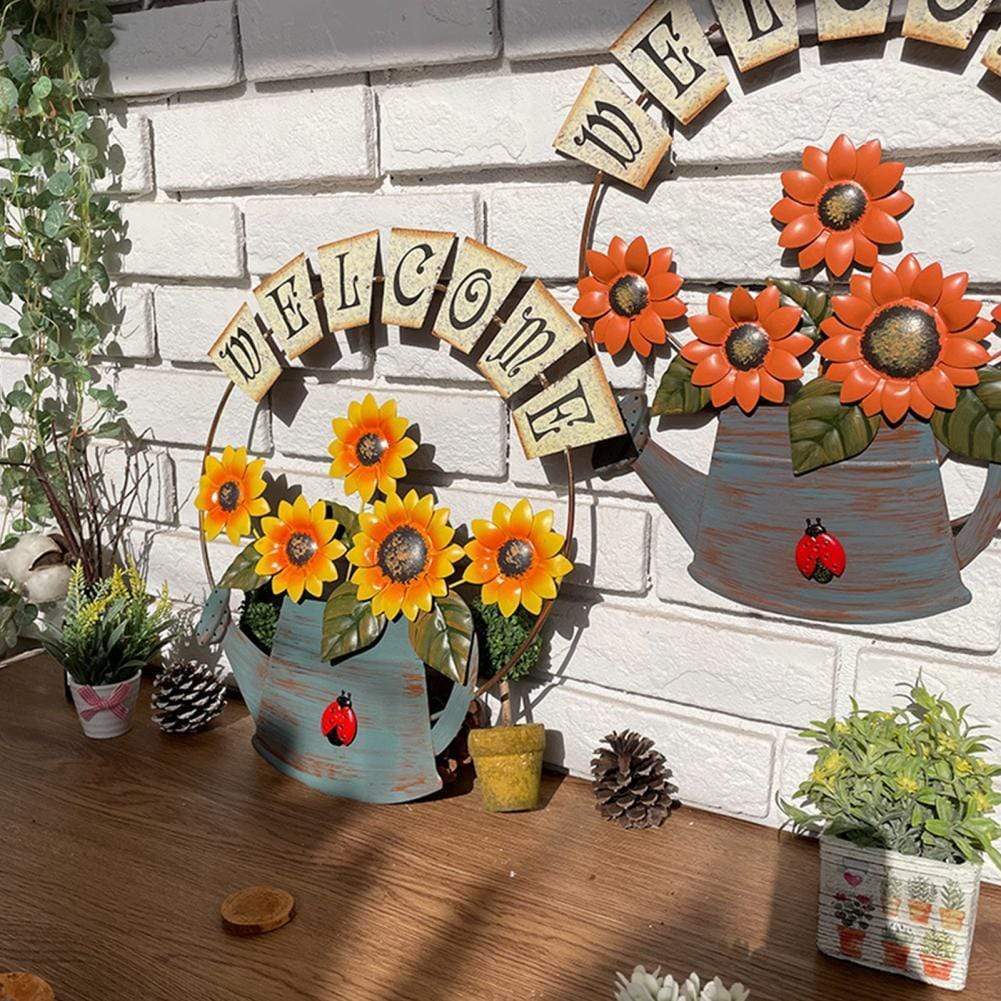 Pastoral Metal Sunflower Garden Accent