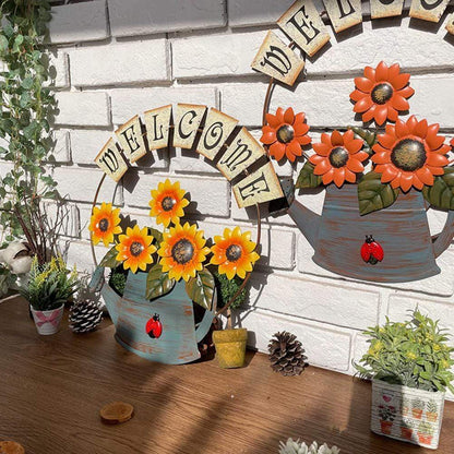 Pastoral Metal Sunflower Garden Accent