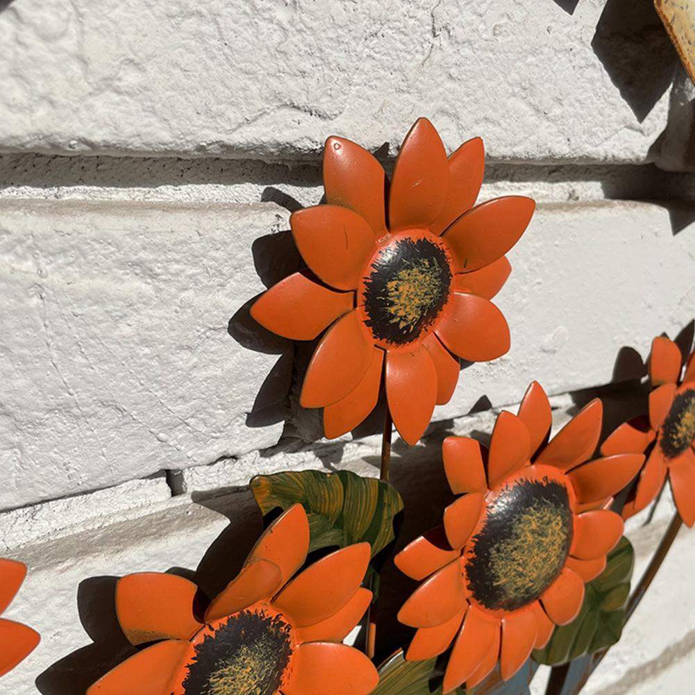 Pastoral Metal Sunflower Garden Accent