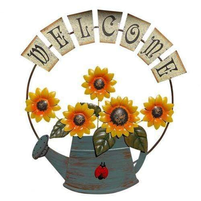 Pastoral Metal Sunflower Garden Accent