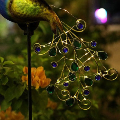 Peacock Stake Garden Solar Light