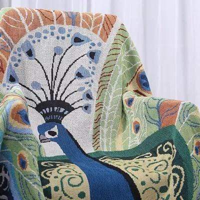 Peacock Throw Thread Blanket Blankets & Throws