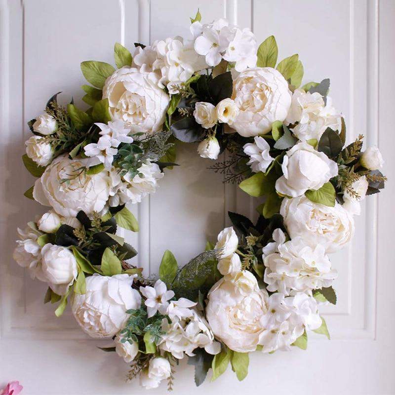 Peony Hydrangea Wreath