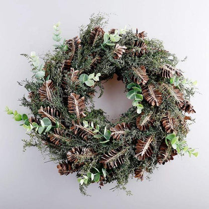 Pine Cones & Leaves Christmas Wreath