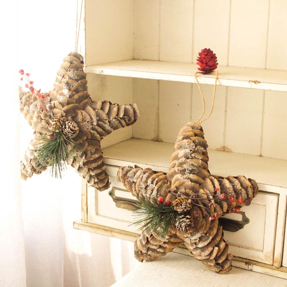 Pine Cones Star Christmas Tree Decor