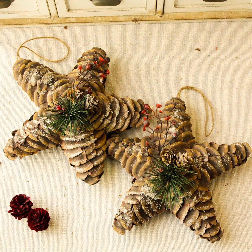 Pine Cones Star Christmas Tree Decor