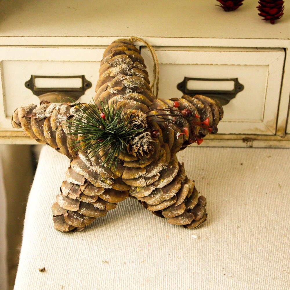 Pine Cones Star Christmas Tree Decor