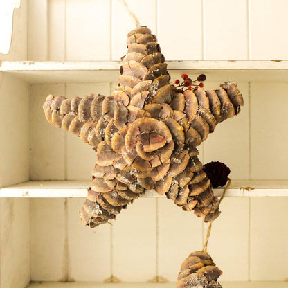 Pine Cones Star Christmas Tree Decor