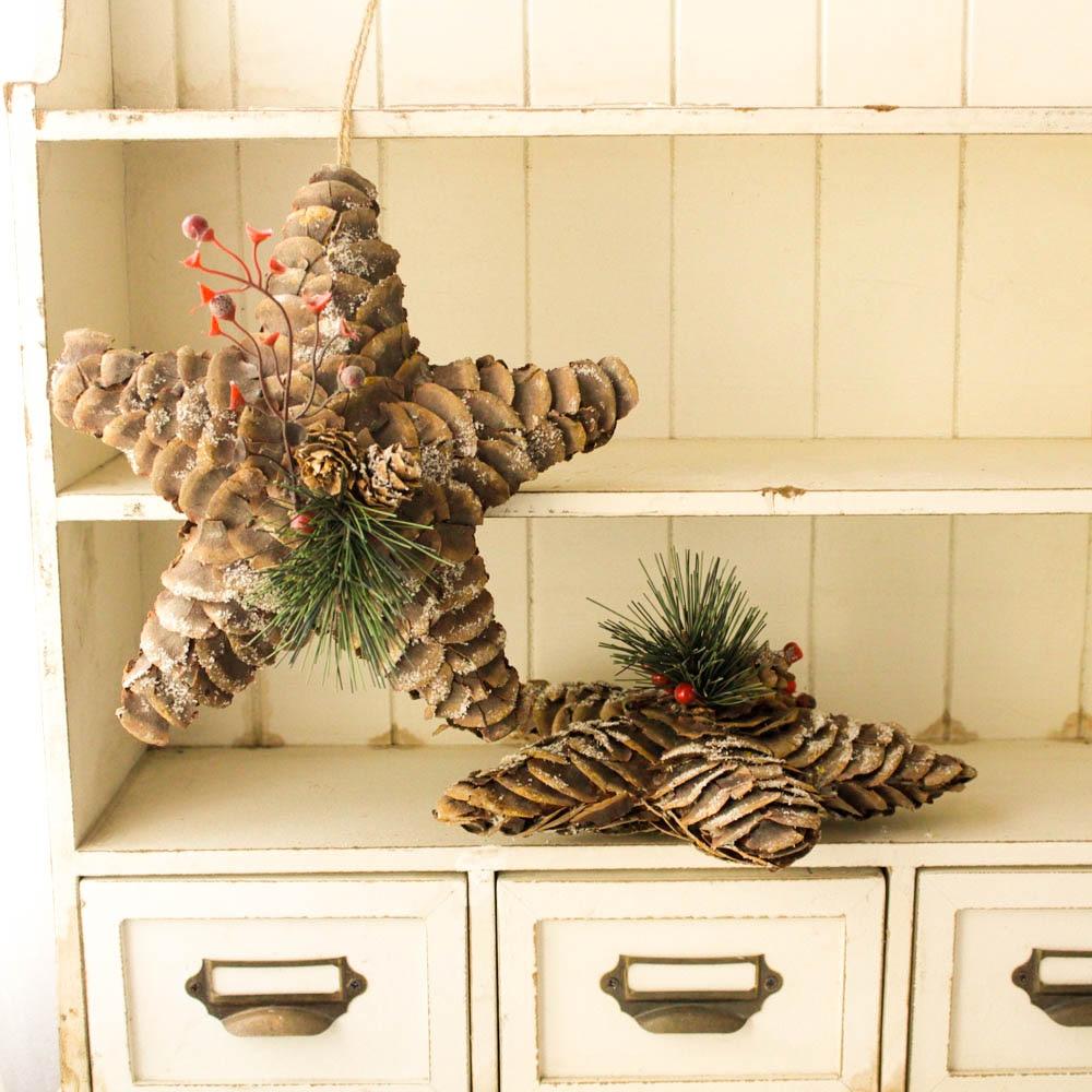 Pine Cones Star Christmas Tree Decor