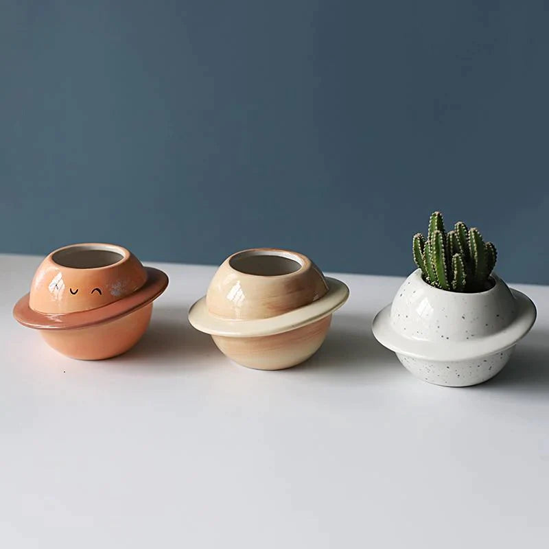 Planet Ceramic Pot