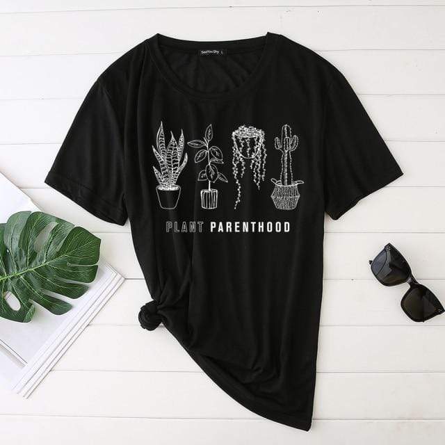 Plant Parenthood Black Tee Graphic Tee