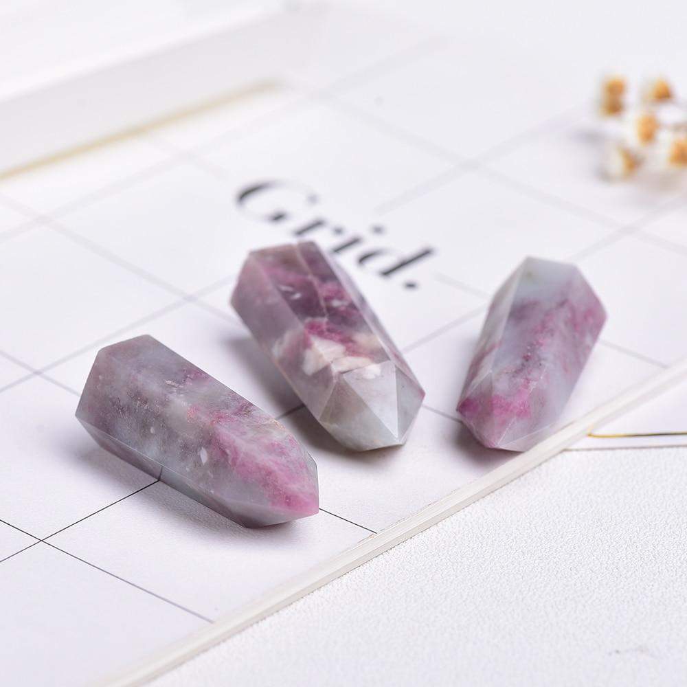 Plum Blossom Tourmaline Crystal Point