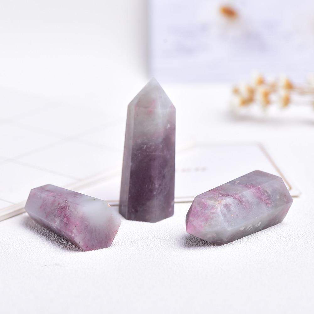 Plum Blossom Tourmaline Crystal Point