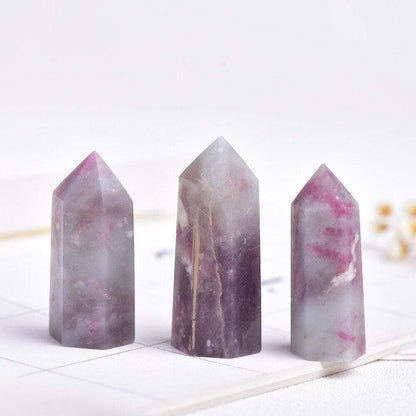 Plum Blossom Tourmaline Crystal Point