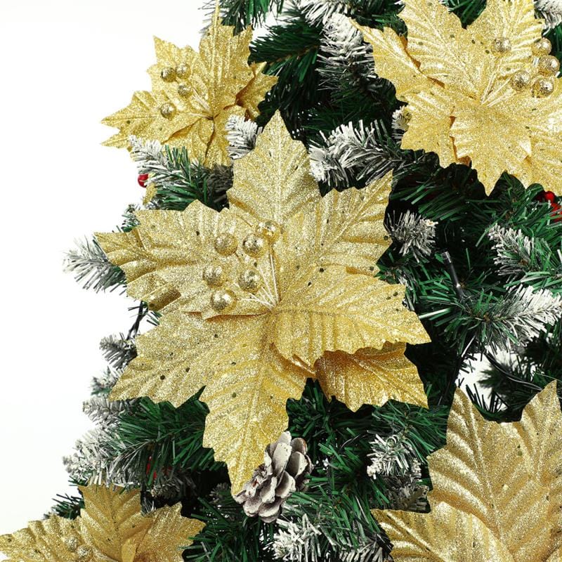 Poinsettia Flower Christmas Tree Decor