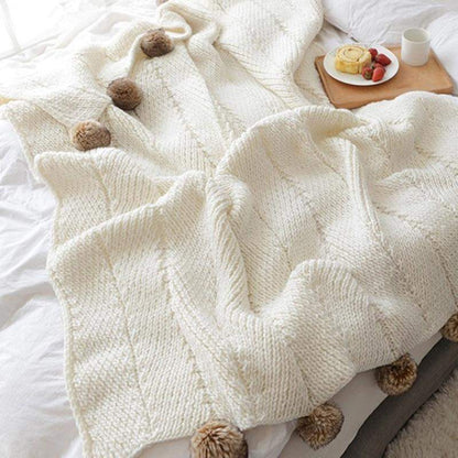 Pom Pom Chenille Blankets Blankets & Throws